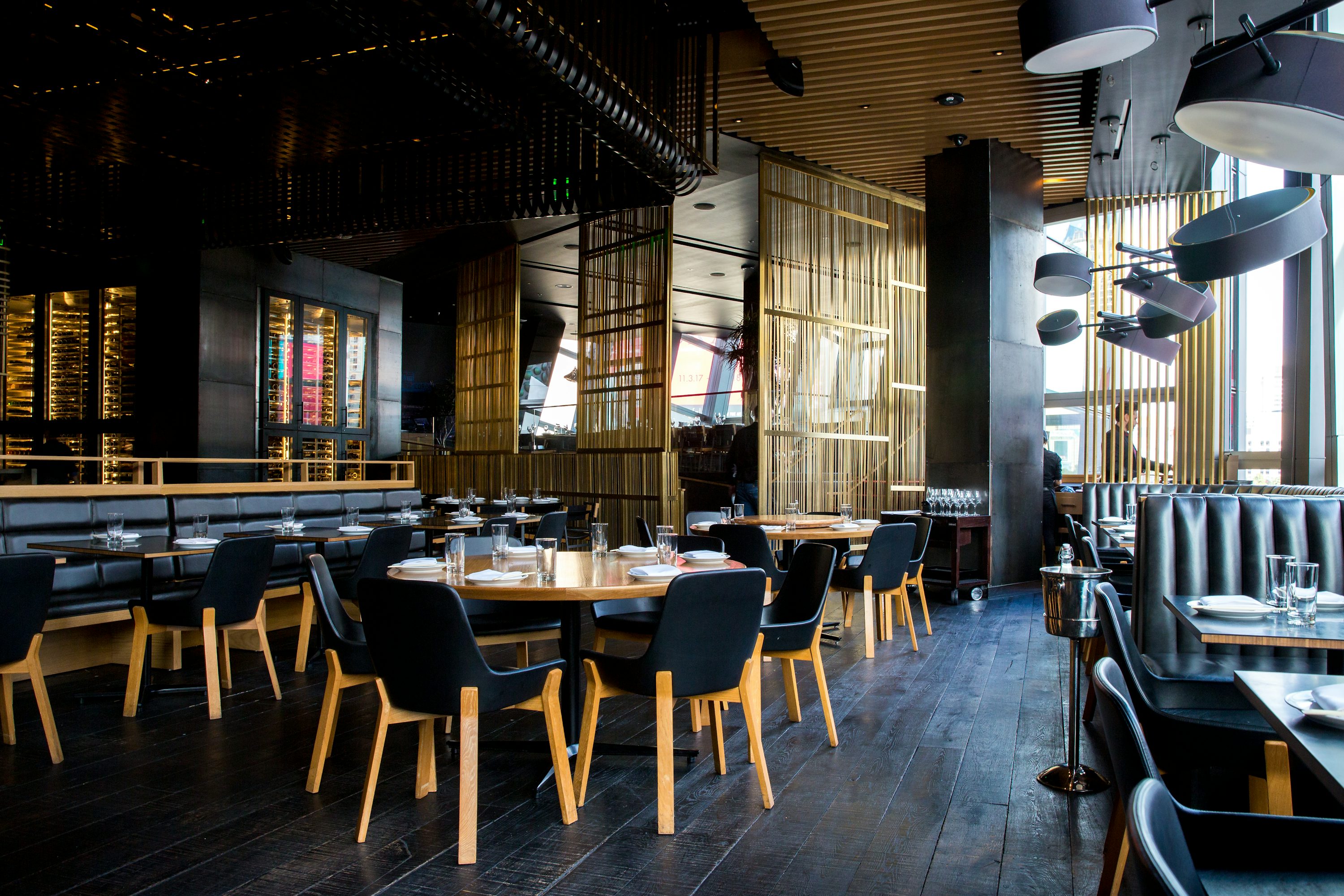 Restaurant interior with dining tables